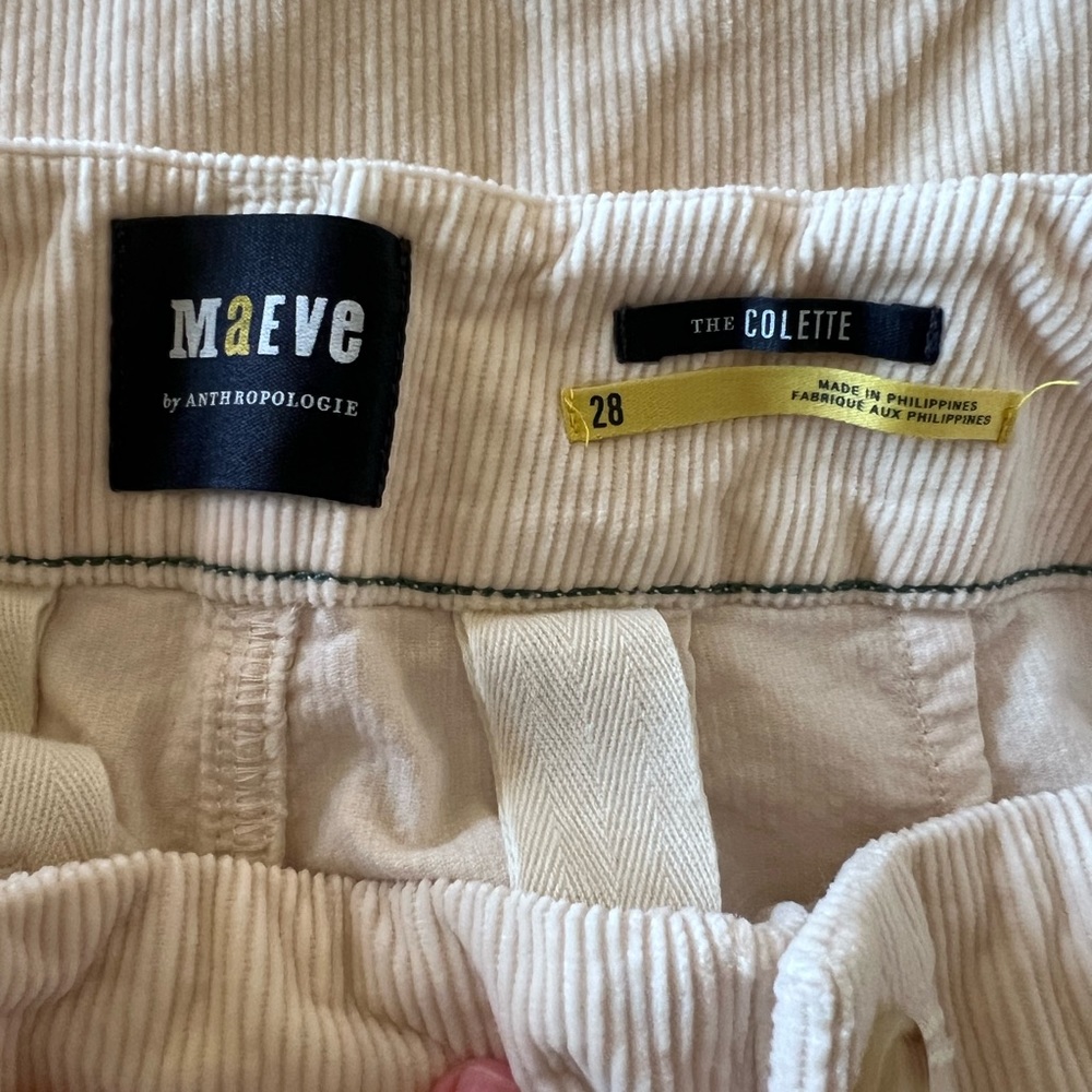 Anthro collette wideleg cropped corduroy